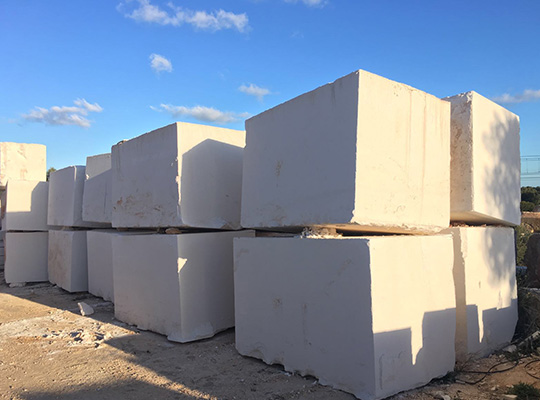 white limestone blocks